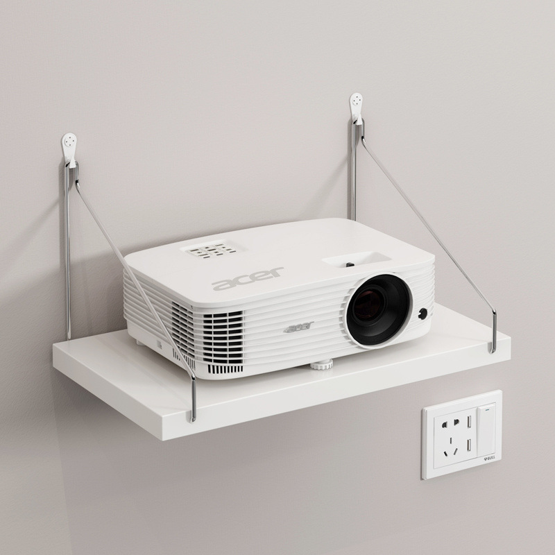 Projector Bracket Without Punching Holes Living Room Wall Wall-Mounted Storage Rack Router Storage Bookshelf Hanging Tray Hanger