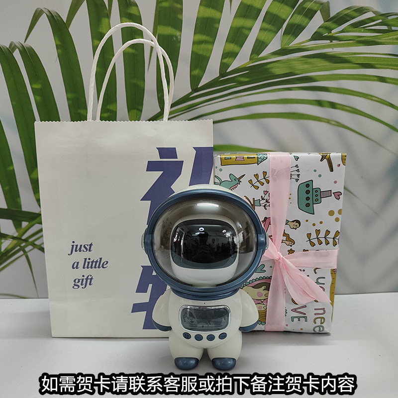 大型モデル宇宙飛行士スマート Bluetooth オーディオクリエイティブ目覚まし時計ラジオ TF カード FM 時計 AI 音声インターホン|undefined