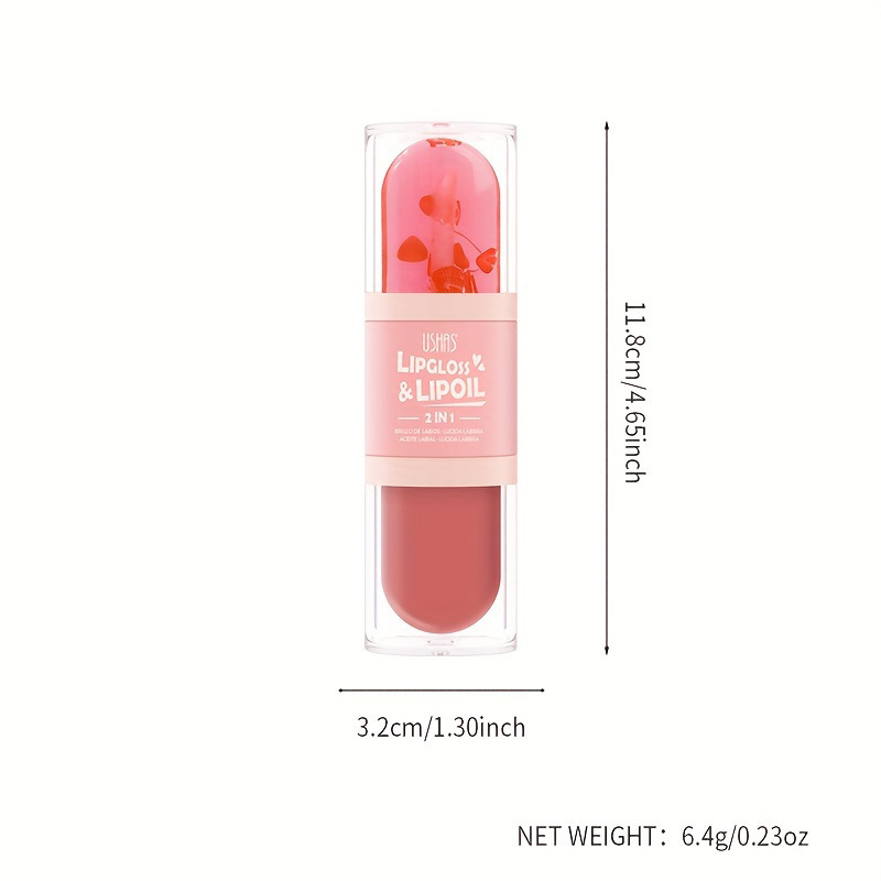 (Caja de presentación) USHAS European and American Cross-border spot brillo de labios aceite de labios hidratante de larga duración 24 cajas