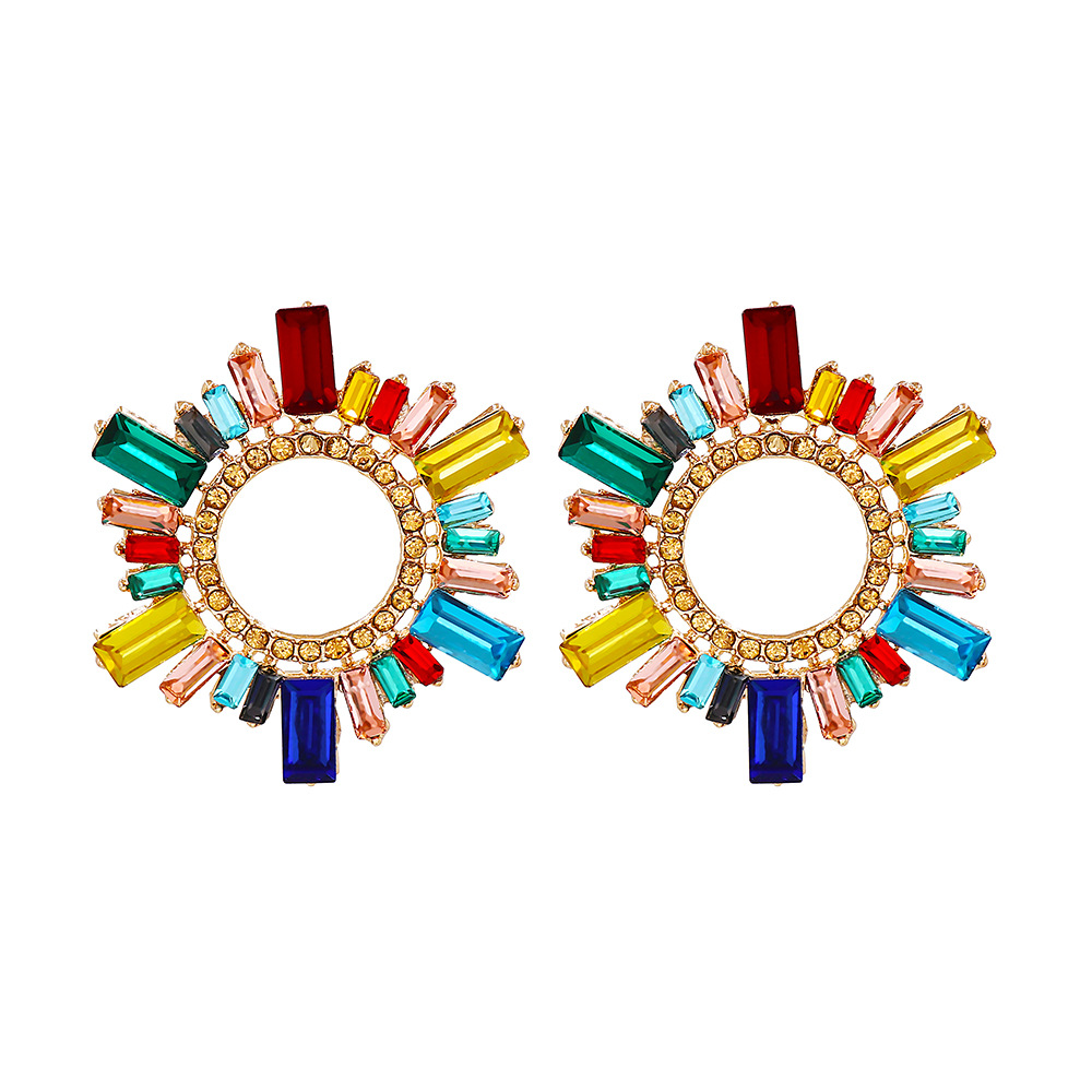 Retro Geometric Alloy Glass Women's Earrings 1 Pair display picture 27