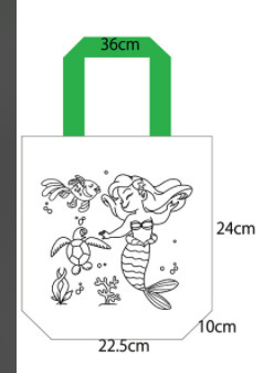 Niños hechos a mano DIY pintando bolsas de graffiti personalizadas regalo de jardín de infantes dibujos animados no tejidos pintura relleno bolsas de mano