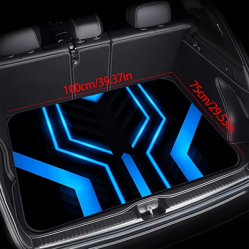 TEMU branded and shipped car trunk mats, dirt-resistant and wear-resistant car floor mats, dustproof full-cover car mats