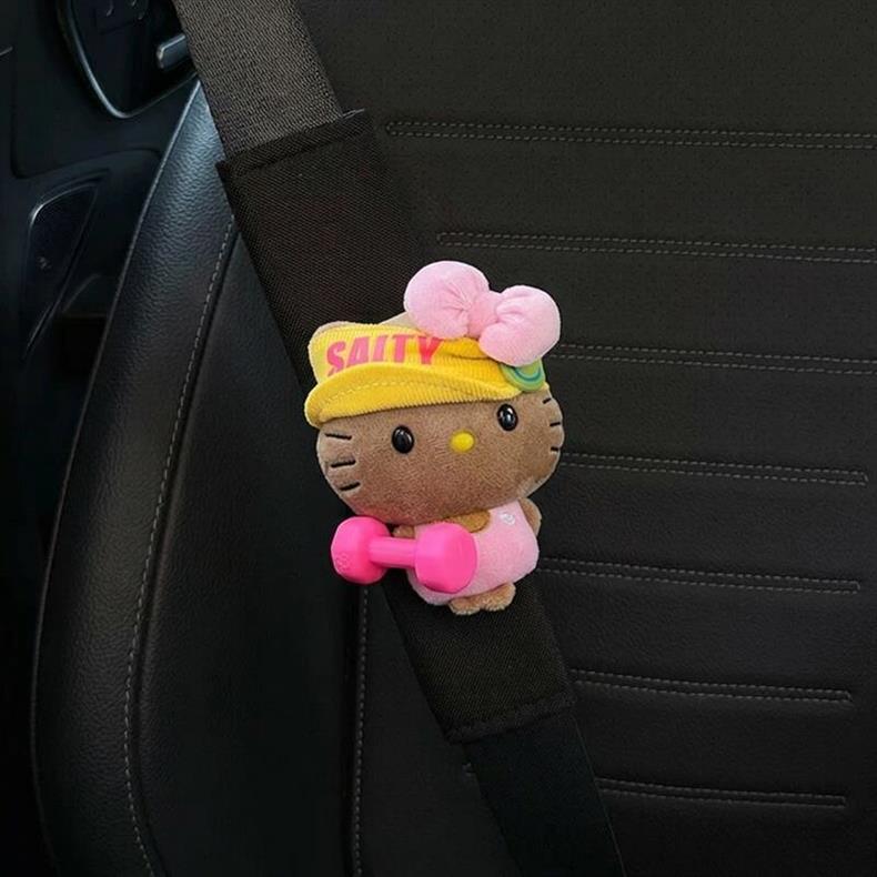 Car Seatbelt Shoulder Pads, Cute Kitty Anti-Wear Clothing Decorations for Car Seatbelts, Couple Set for Women