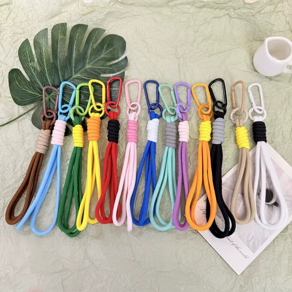 New simple mobile phone lanyard dopamine woven keychain car keychain lanyard insulated water cup accessory
