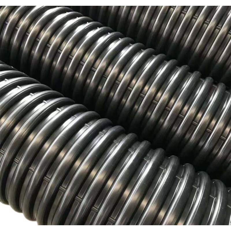 喜马管业和田市政排水sn12.5冷热水通用 钢带增强螺旋波纹管dn400