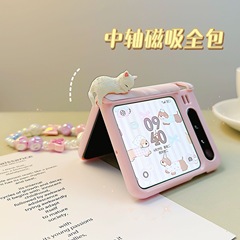 華為Pura X磁気吸引携帯ケースを適用してかわいい立体子猫purax携帯チェーン転倒防止保護カバー女性