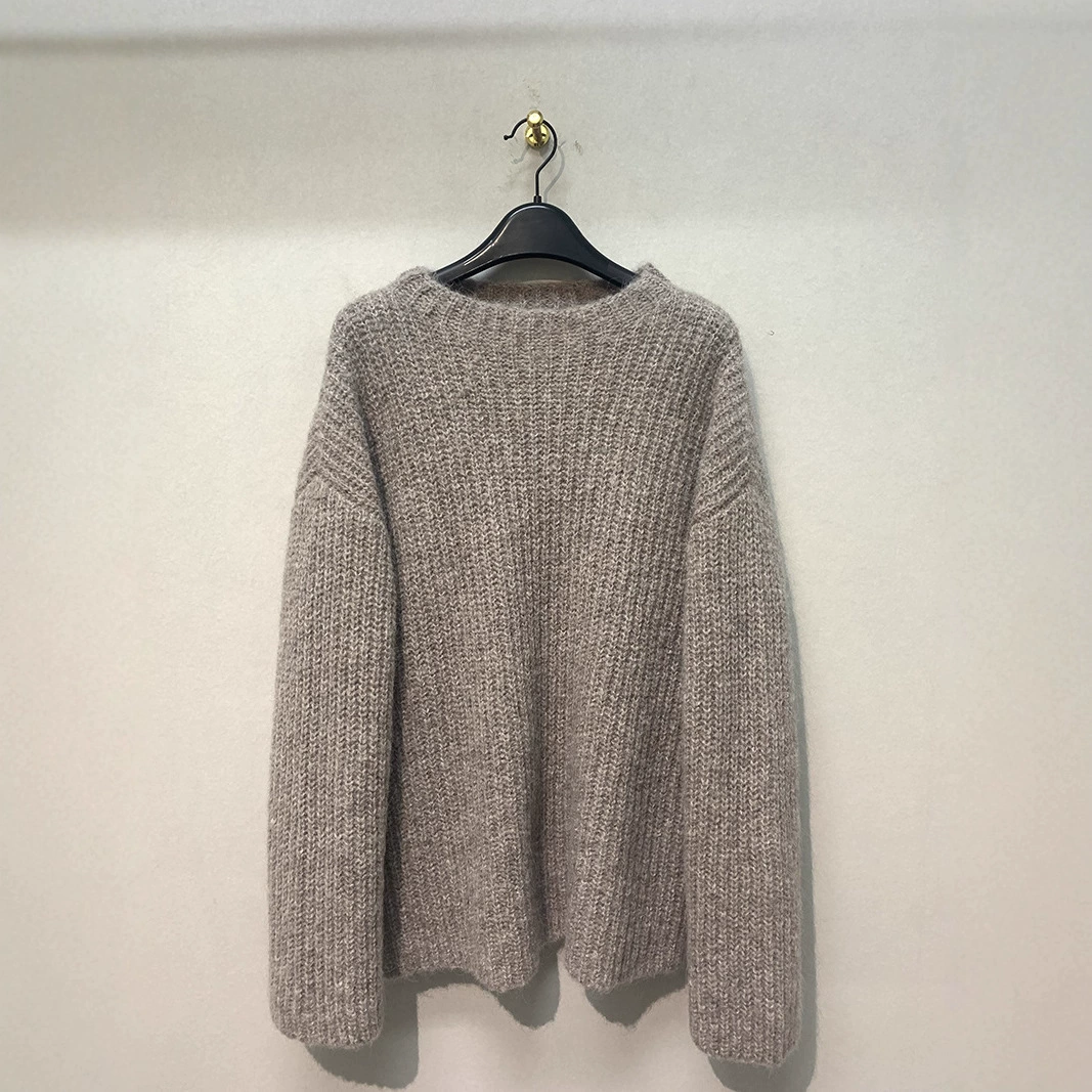 Qianhe осенне-зимний новый мягкий длинноволосый мохеровый свитер в японском стиле, свободный утягивающий топ