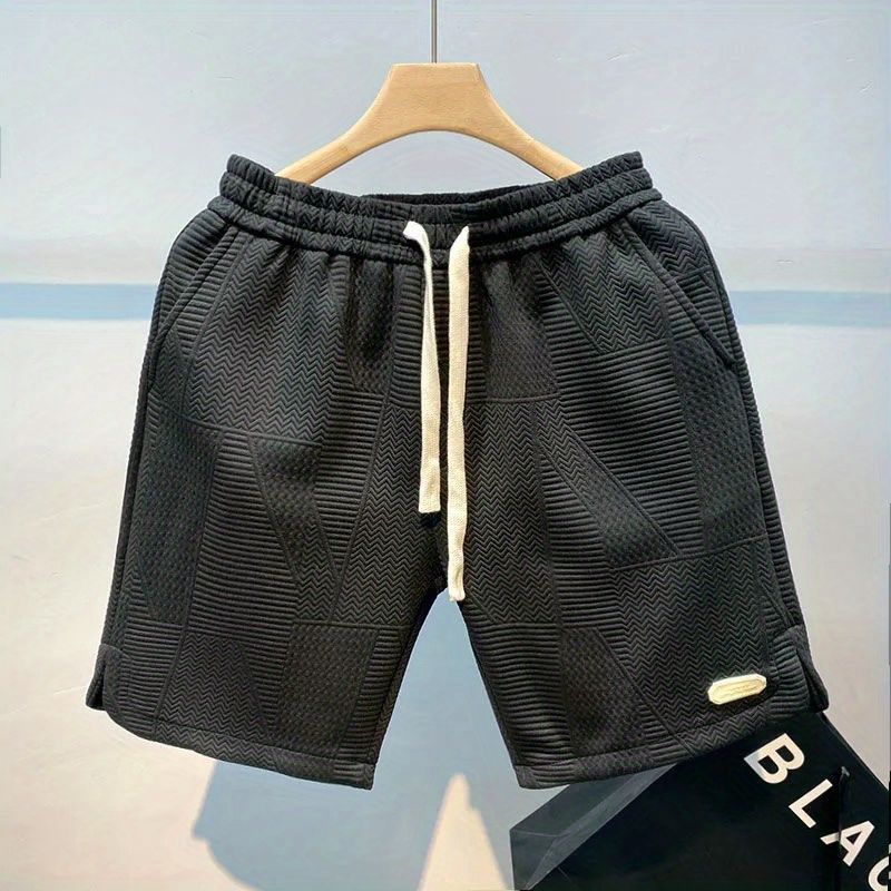Pantalones cortos de patrón de onda diseño de los hombres sentido nicho casual de cinco puntos pantalones de playa verano marca de moda estadounidense Pantalones deportivos de calle alta