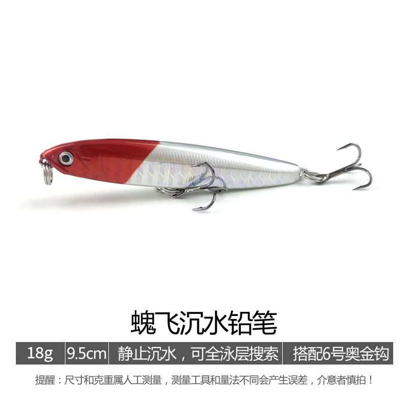 Sinking Minnow Fishing Lures 95mm 24.5g Haed Baits Fresh Water Bass Swimbait Tackle Gear