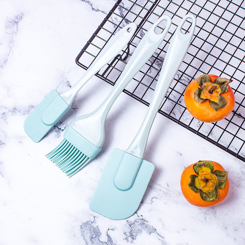 Amazon Silicone Scraper 3-Piece Set, Cream Scraper, Oil Brush, 3-Piece Baking Tool Silicone Brush Set