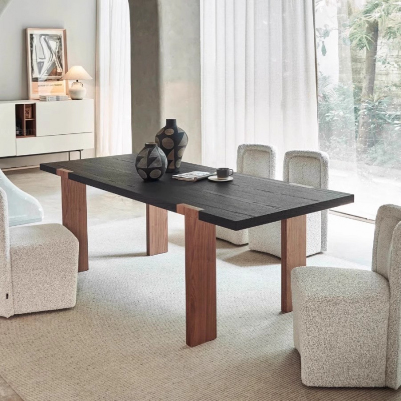 Nordic Light Luxury Solid Wood Dining Table, Second-Hand Designer Simple Office Desk, Long Table, Negotiation Work Table, Dining Table, Desk Nordic Light Luxury Solid Wood Dining Table, Second-Hand Designer Simple Office Desk, Long Table, Negotiation Work Table, Dining Table, Desk