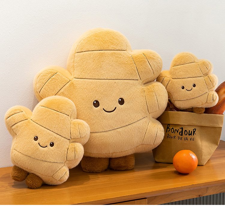 Cute Ginger Stuffed Toy Pillow New Creative Doll Soothing Doll Cartoon Cute Simulation Food Doll