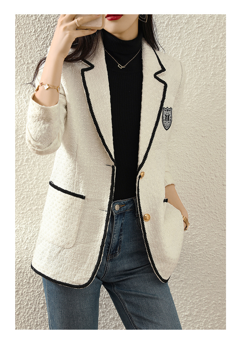 Dames blazer jas voor herfst en winter zakelijke workwear_voghion.com