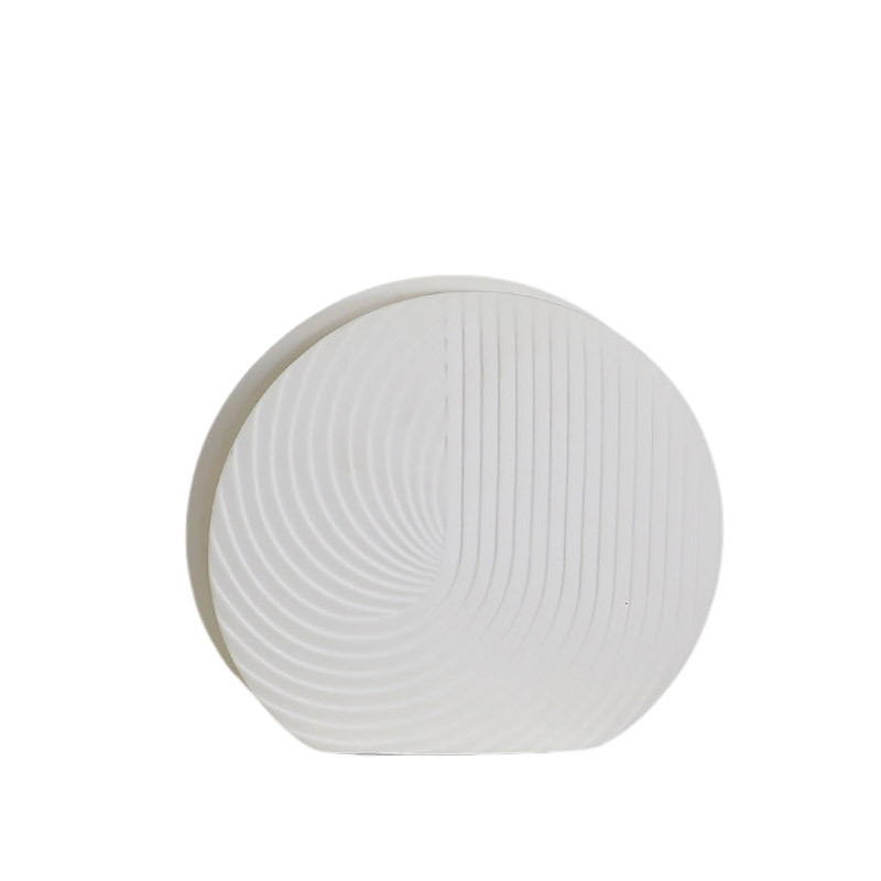 INS Nordic blanco creativo geométrico de cerámica florero arreglo floral salón entrada gabinete del vino Decoración