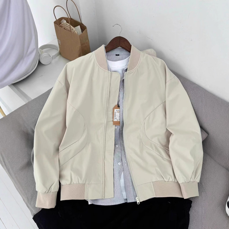 2025 Spring and Autumn Handsome Jacket Men's Ins High Street Trendy Brand Hong Kong Style Japanese Style Harajuku Style Korean Style Trendy Loose Jacket