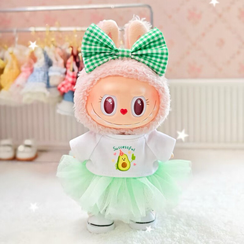 一二三代钥匙扣Labubu衣服挂件拉布布娃衣暗夜小恶魔圣诞万圣节萌|undefined