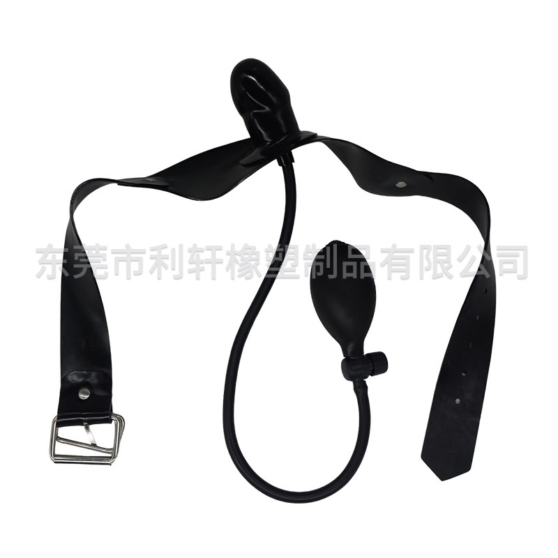 厂家直供纯乳胶可充气口塞/强制张口塞SM情趣另类玩具成人用品