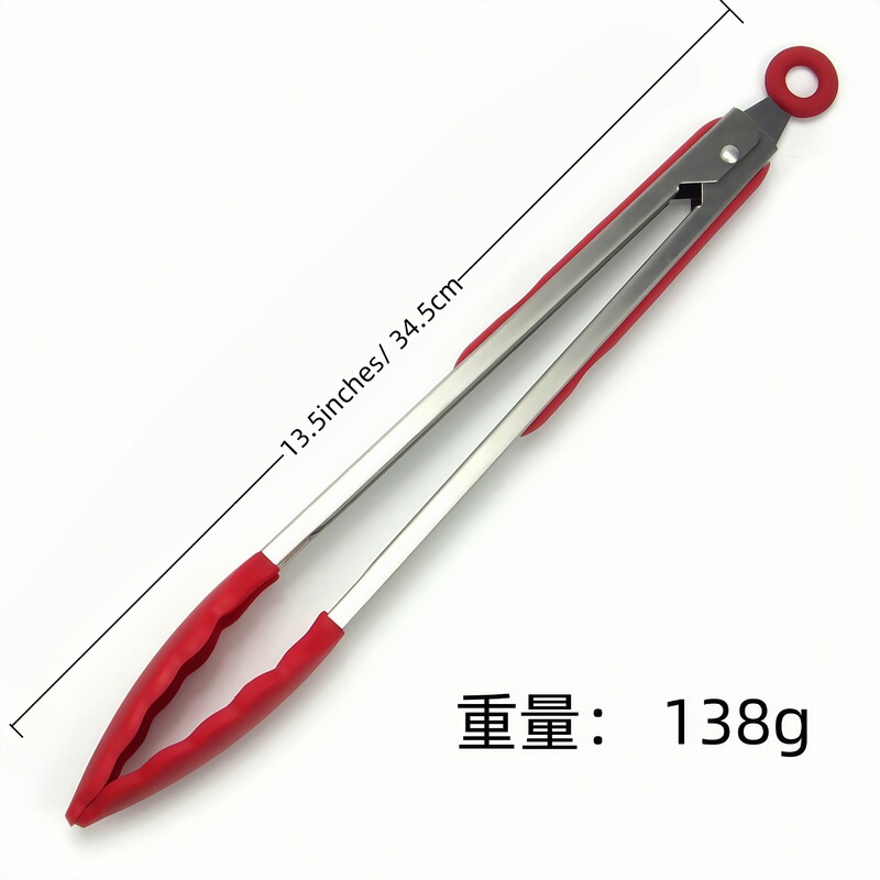 クロスボーダーシリコンフードクリップ高温耐性ステンレス鋼バーベキュークリップ 7 インチ 9inch 12inch フードクリップ揚げパンクリップ|undefined