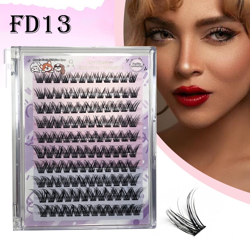 Comercio exterior pestañas colección densa 30D40D50D gran capacidad serie FD cabello gripe europea y americana un solo rango de cabello