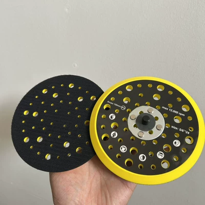 5/6 düyməli məsaməli pnevmatik cilalama diski, 125mm, özü yapışan cilalama tepsisi