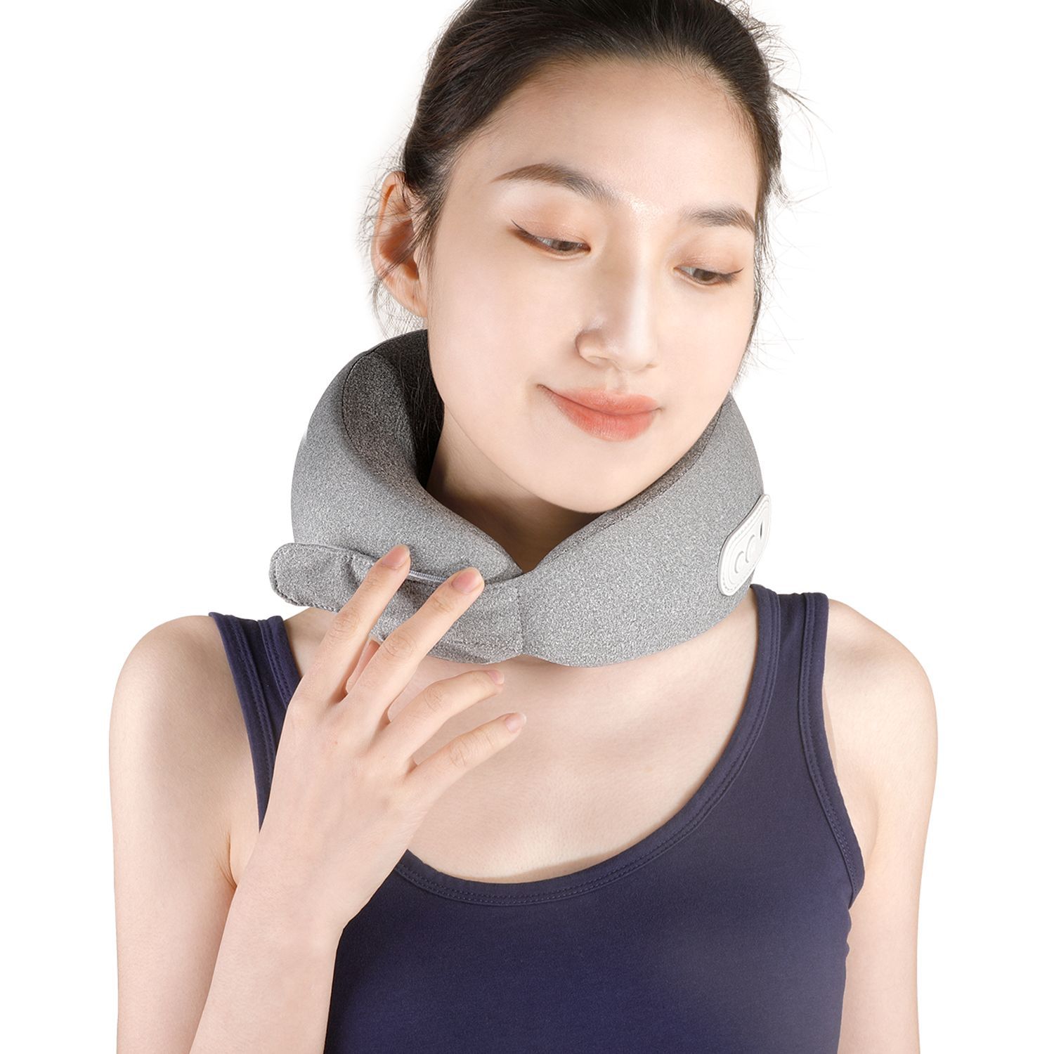 Cervical Spine Massage Pillow Hot Compress Vibration Household Neck Protector Charging Shoulder and Neck Travel Car Cervical Spine Kneading Massager