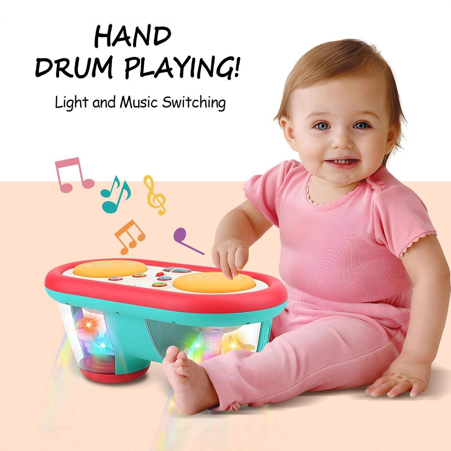 Juguetes de rompecabezas infantiles transfronterizos Meike multi-luz música batería Amazon bebés batería mano piano electrónico