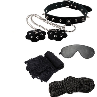 sm刑具成人情趣诱惑用品捆绑束缚4件套黑丝诱惑 厂家直供一件代发|ru