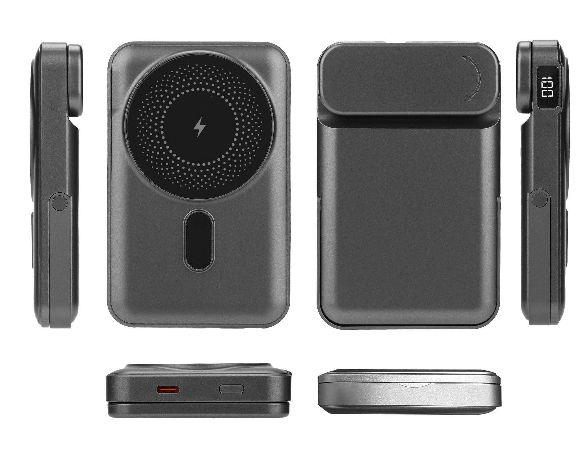 New Cross-border Mini Compact Magnetic Wireless Charging Watch Power Bank 10000mAh Super Fast Charging Mobile Power Supply