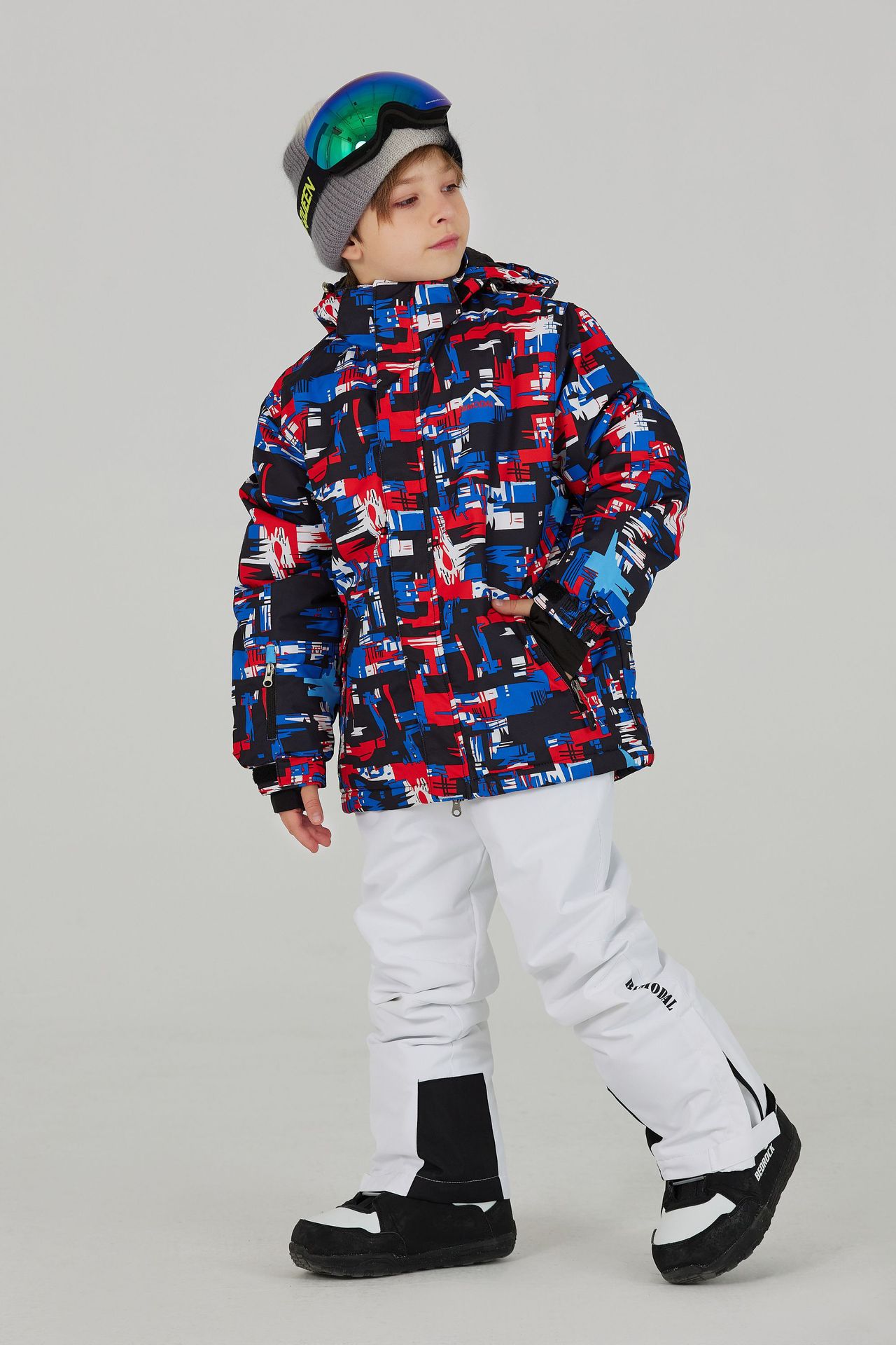 Kinderkleidung Kinder Skianzug Set Single Board Double Board dicke warme Outdoor-Ski_voghion.com