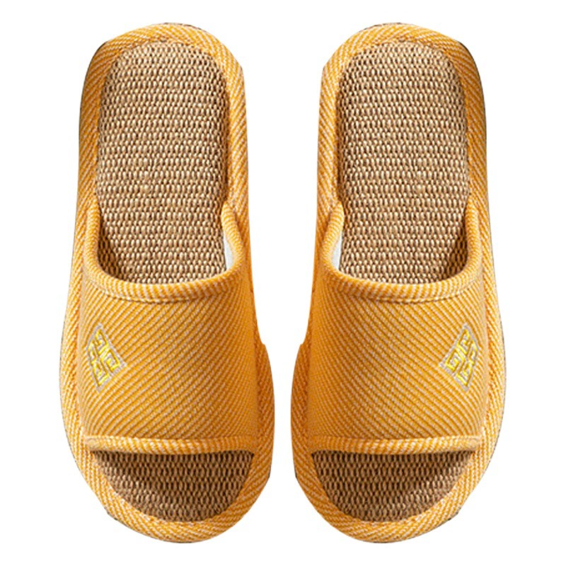 Льняные Тапочки женские весенне-осенние домашние бесшумные Нескользящие тапочки для пар для взрослых дом четыре сезона льняные тапочки мужские оптом