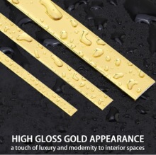 定制线条防水墙贴压条金色亮面质感装饰电视背景墙美缝自粘卡条