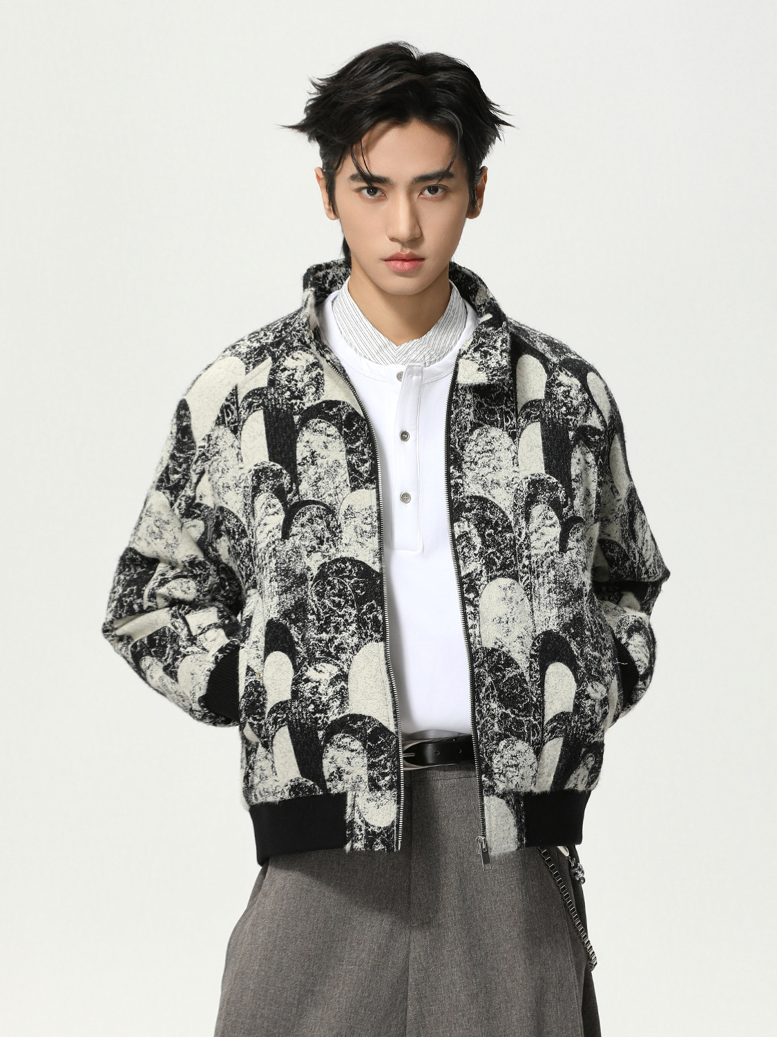 MTLCLOTHES Hombres| Impresión de estilo retro creativo color 90% blanco de seda cálido abrigo de plumón casual