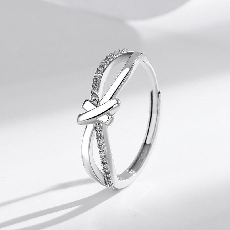 2g Weight Adjustable Ring Classification 925 Sterling Silver Cross Adjustable Ring