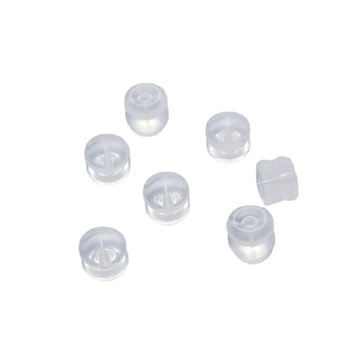Special for ear jewelry accessories, simple transparent silicone ear plugs, DIY ear studs, hamburger ear plugs, factory direct sales