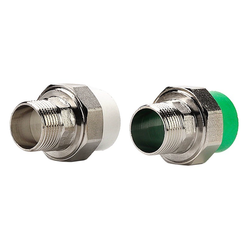 Ppr фитинги внешний провод под напряжением масло горячего расплава 4 точки 6 точек 1 дюйм сантехнические аксессуары медный внешний зуб живое соединение оптом