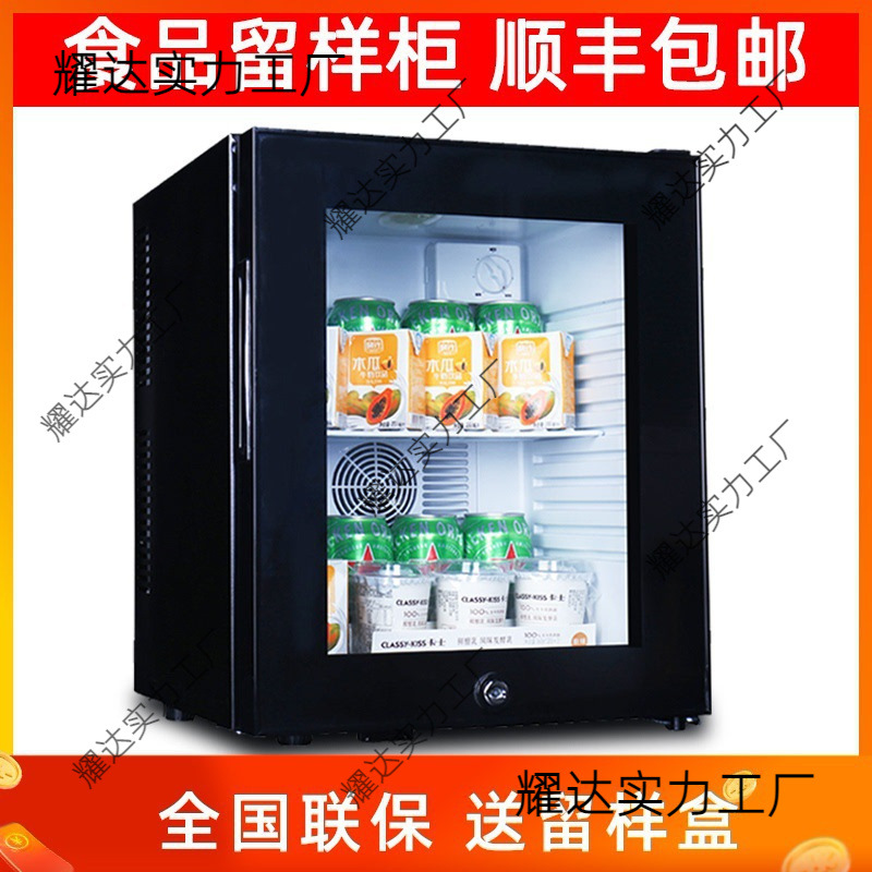 食品留样柜幼儿园学校餐厅留样小冰箱茶叶饮料小型冷藏展示柜带锁