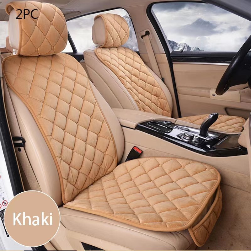 Car seat cushion for winter warmth, slim waist design, single seat rear + backrest, universal plush seat pad for winter, available for wholesale