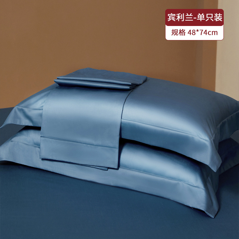 Un par de fundas de almohada de algodón de fibra larga 100 juego de almohadas de color sólido para el hogar 2025 nuevo algodón de algodón de alta calidad simple 2