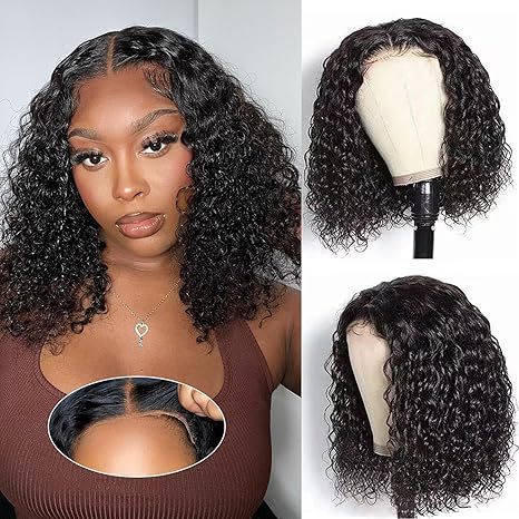 Wig with Real Human Hair, Lace Front 4X4 Deep Bob, Women's Wig, Bob Hairstyle, High-Definition Frontal Hair