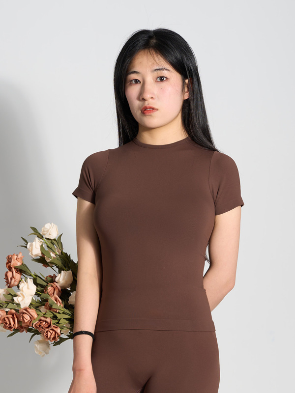 SK*M同款 Soft Seamless T-shirts无缝高弹运动瑜伽跑步T恤上衣|undefined