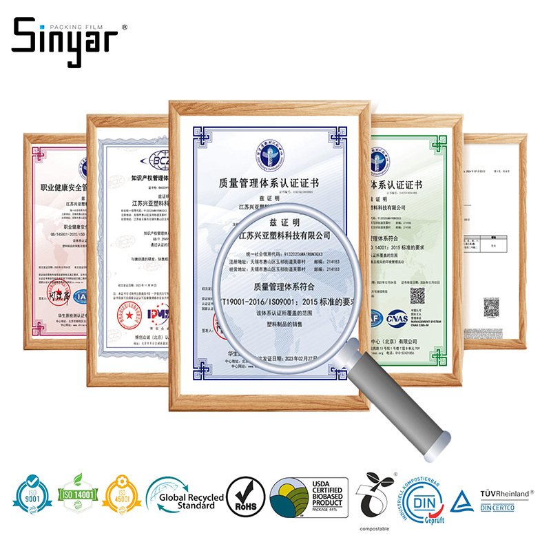 Film de Embalaje Estirable Impreso PE, Bobina, Logotipo, Varias Especificaciones