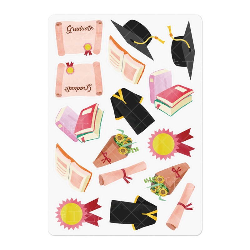 Pegatinas de decoración de fiesta de graduación de Kindergarten transfronterizo temporada de graduación decoración de regalo pegatinas adhesivas pegatinas de sellado