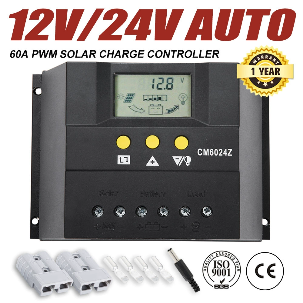 12V/24V 60A Контроллер панели солнечных батарей с установленной парой Anderson