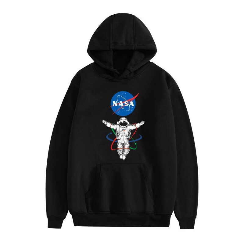 Cross-border foreign trade NASA space men's and women's autumn and winter casual hooded pocket sweater wholesale Cross-border foreign trade NASA space men's and women's autumn and winter casual hooded pocket sweater wholesale