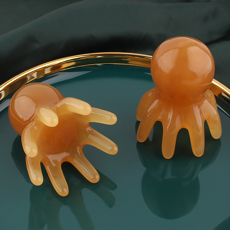 Pein de masaje de pulpo de ocho garras de cabeza masajeador de meridianos agarrar puntos de acupuntura