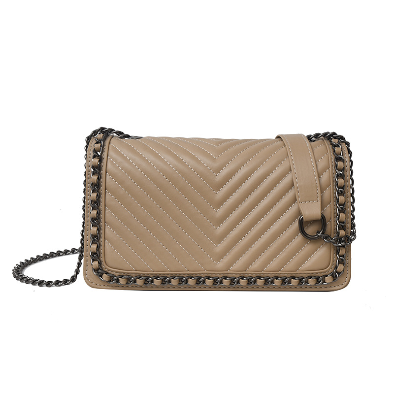Bolso de Cadena Retro Estilo Hong Kong, Verano 2025, Nuevo, Transfronterizo, Super Popular, Texturizado, Bolso de Hombro, Bolso Cruzado Acolchado de Moda para Mujer