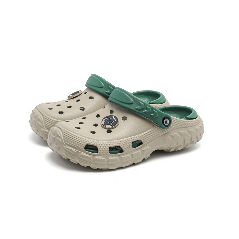 2025 nuevo estilo de suela gruesa moda juvenil transpirable playa con agujeros zapatos casuales de eva para hombre comercio exterior al por mayor transfronterizo