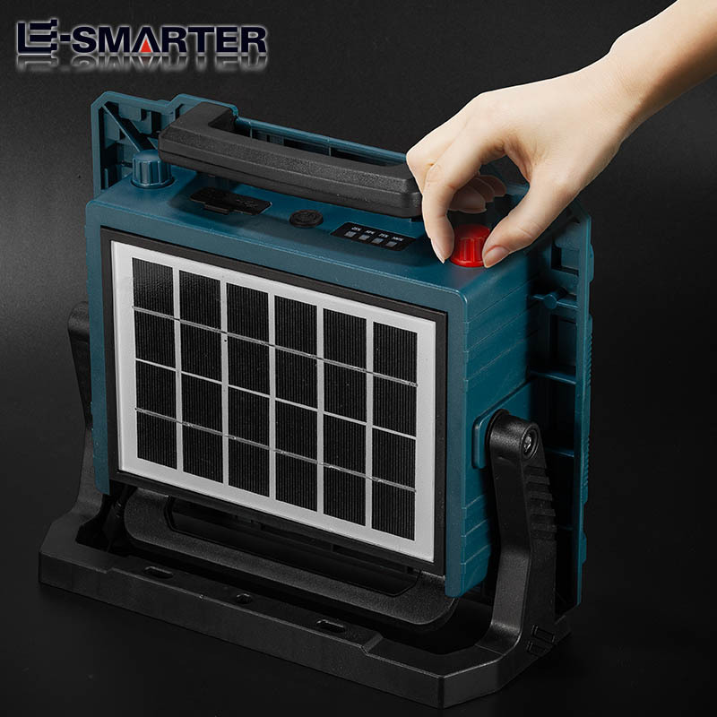 Lámpara de trabajo solar transfronteriza atenuadora sin electrodos de gran capacidad de larga duración recargable lámpara de trabajo de piso multifuncional