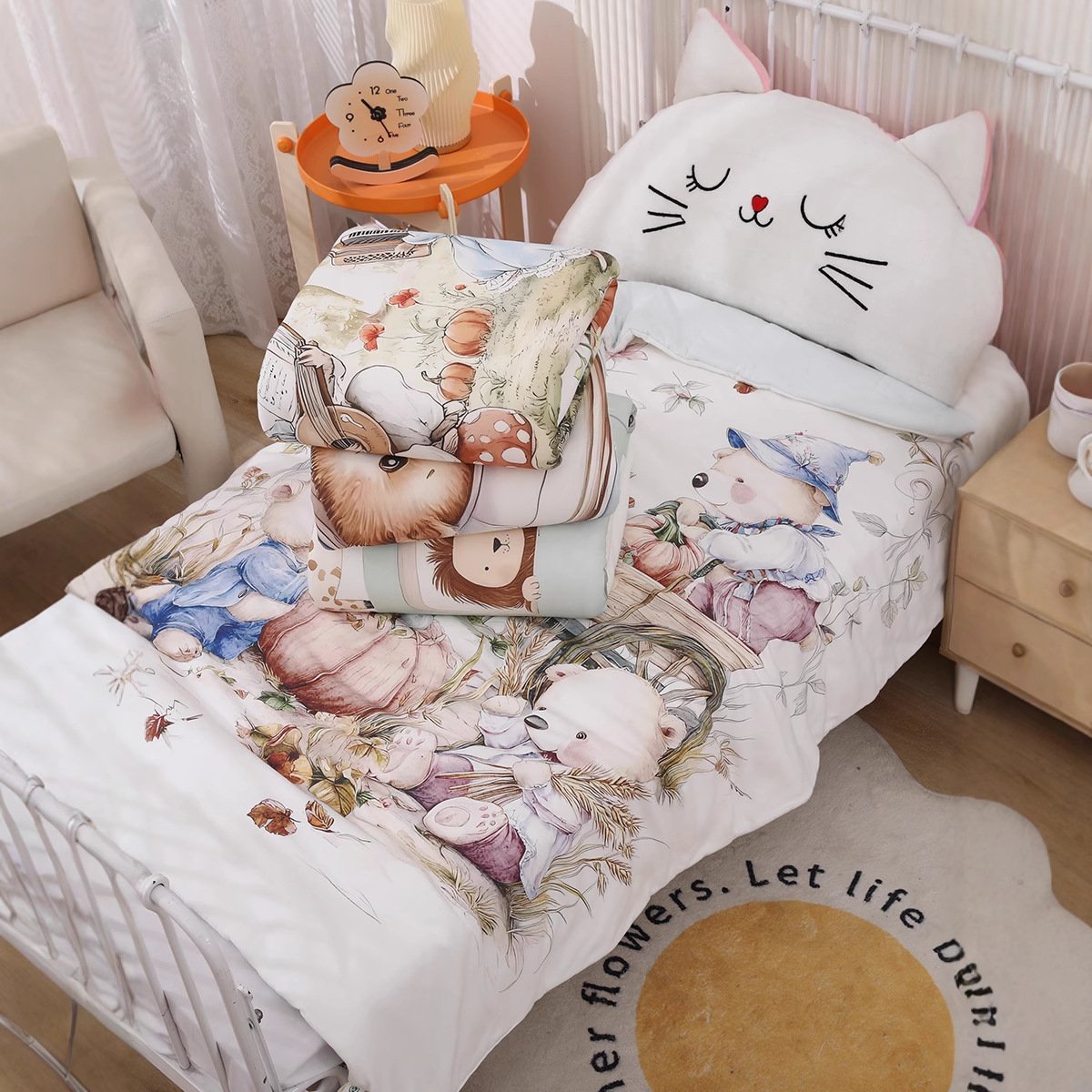 Pure Cotton Quilt Sandwich Cotton Baby Quilt Universal Spring & Fall Baby Kidsren Kindergarten Small Quilt Category a