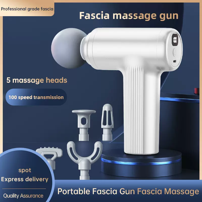 跨境智能运动筋膜枪LED按摩器肌肉放松便携按摩仪冲击迷你颈膜枪